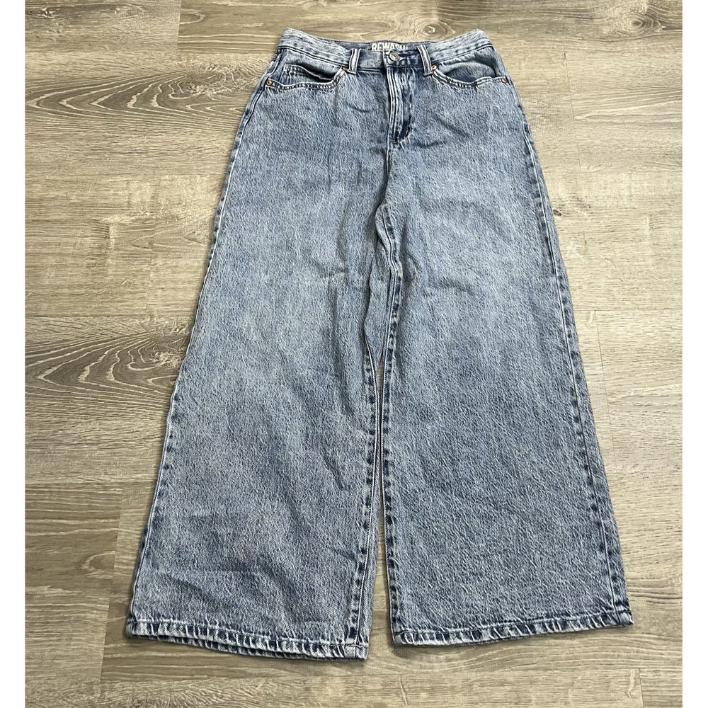 Rewash High Rise Wide Leg Jeans Size 3/26 Light Wash 26x24